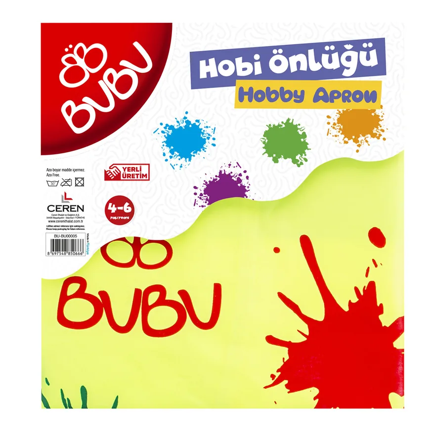 Bu-Bu Önlük 4-6 Yaş (Su Geçirmez)